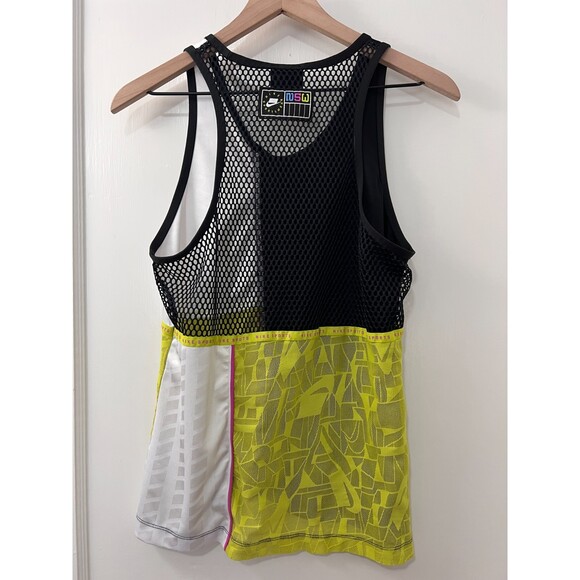 Nike Women's Sportswear Mesh Tank Top Black Yellow White Pink Size M - Picture 2 of 11